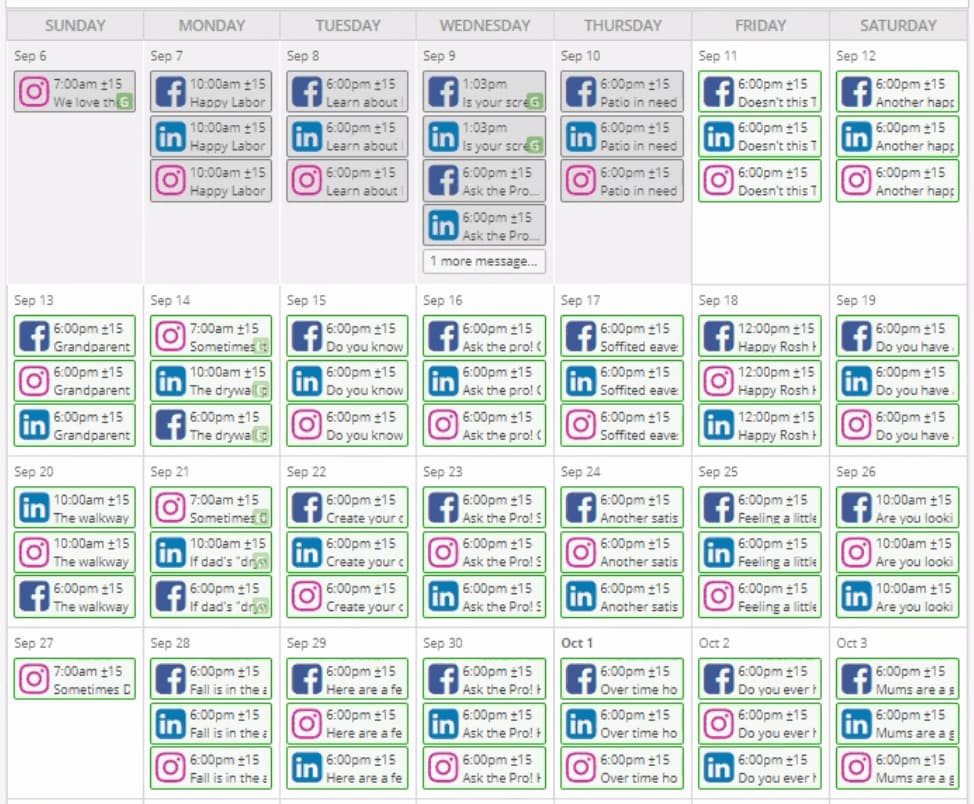 Create Social Media Calendar