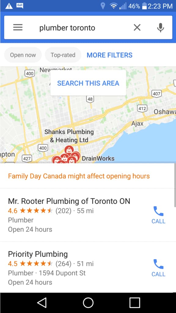 mobile local listing - local seo