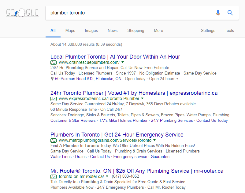 paid advertisement - local seo